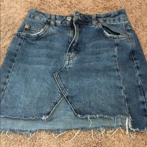topshop denim skirt